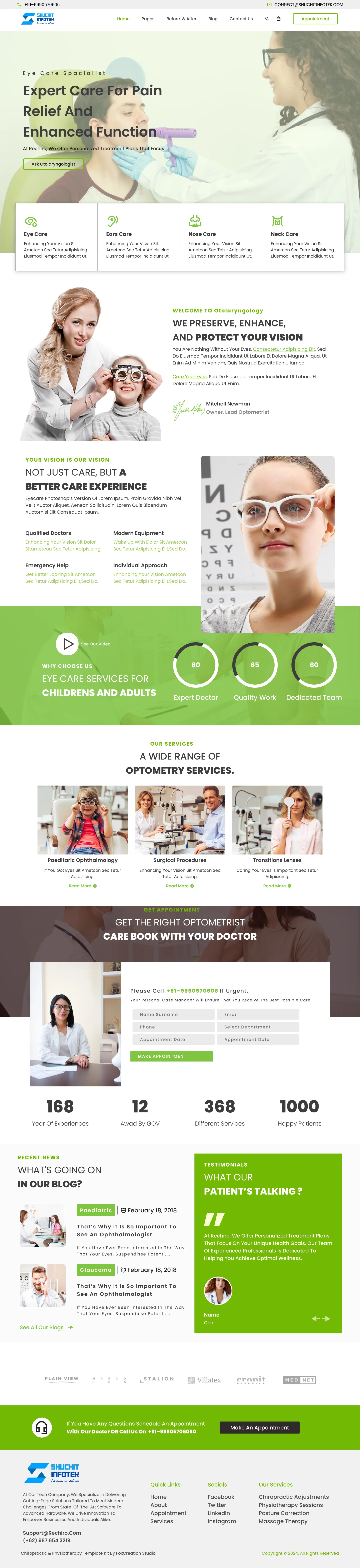 ENT specialist responsive web design portfolio